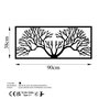 Wallity Horn Tree Escultura de Pared de Metal Negro
